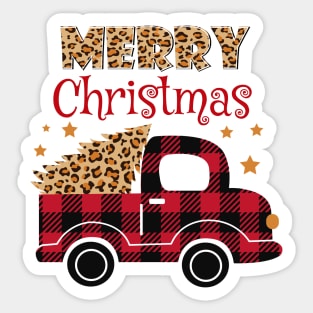 Merry Christmas Truck Sticker